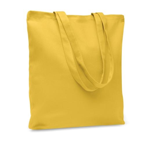 Gekleurde canvas boodschappentas Rassa geel