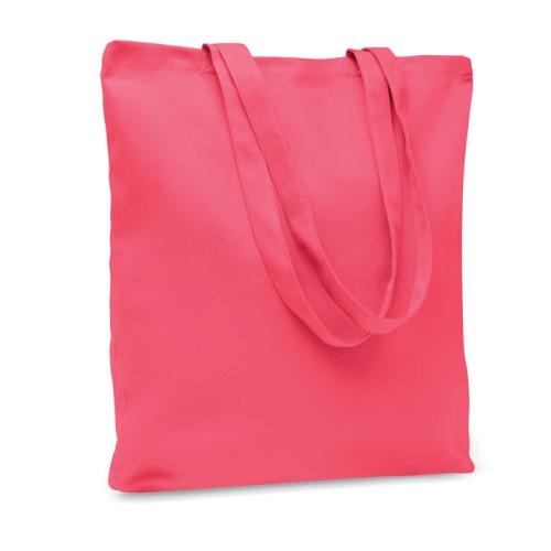 Gekleurde canvas boodschappentas Rassa fuchsia
