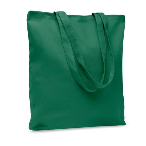 Gekleurde canvas boodschappentas Rassa donker marinegroen