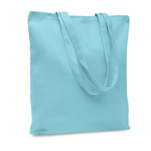 Gekleurde canvas boodschappentas Rassa babyblauw