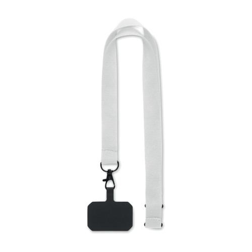 Lanyard met telefoonhouder Ameste wit