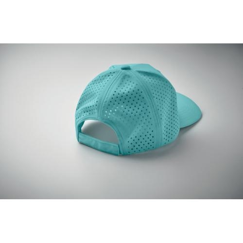 Polyester baseballpet 200 grams Capo turquoise