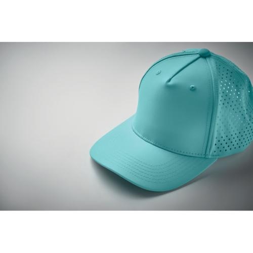 Polyester baseballpet 200 grams Capo turquoise