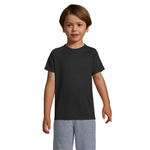 Kinder sport T-shirt 140 grams zwart,2xl