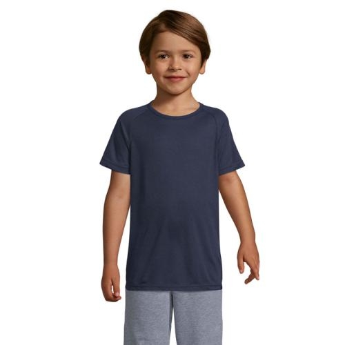 Kinder sport T-shirt 140 grams marineblauw,2xl