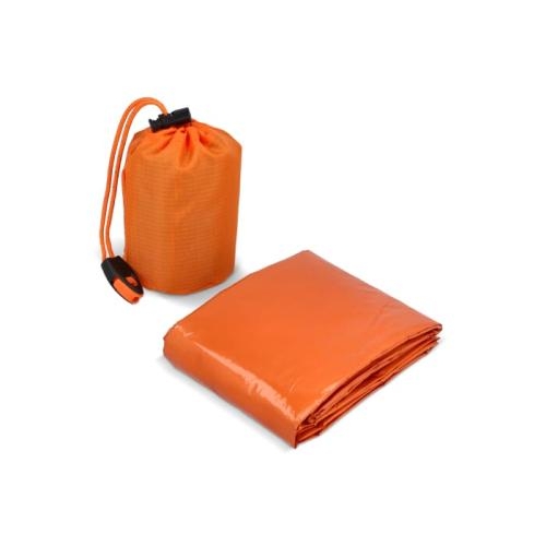 Outdoor Survival 2-in-1 thermische poncho oranje