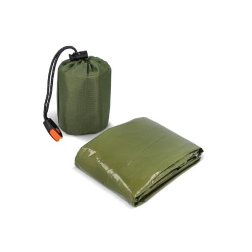 Outdoor Survival 2-in-1 thermische poncho dried green