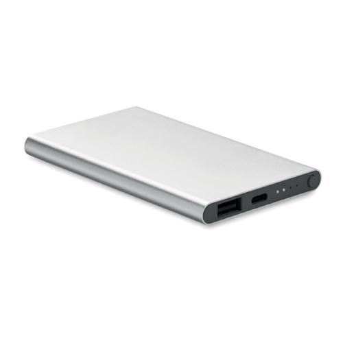 4000 mAh powerbank Type C Powerflat c mat zilver