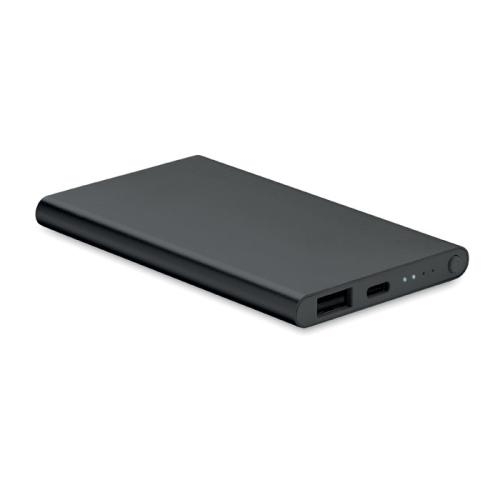4000 mAh powerbank Type C Powerflat c zwart