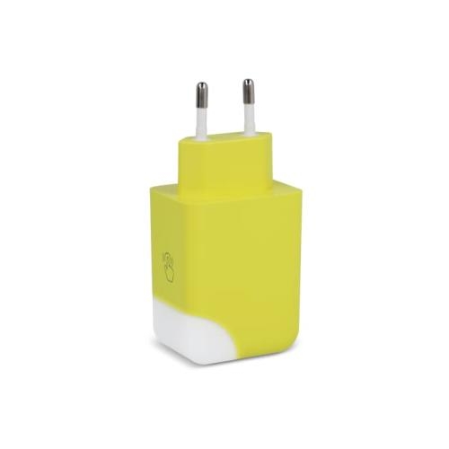 USB-A en USB-C lader 65W Xoopar Ice-G geel