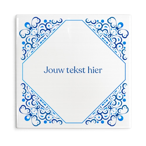 Tegeltje met logo 15x15 cm wit