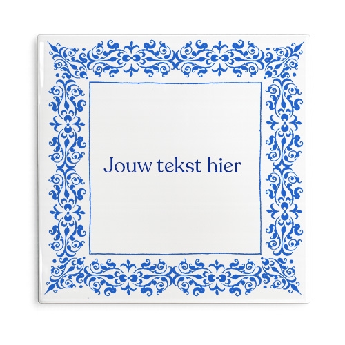 Tegeltje met logo 15x15 cm wit