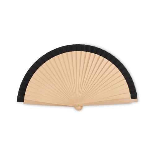 Houten handwaaier Woodfan zwart