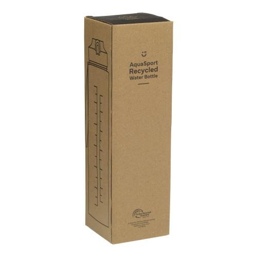 Waterfles 1L gerecycled rPET AquaSport blauw