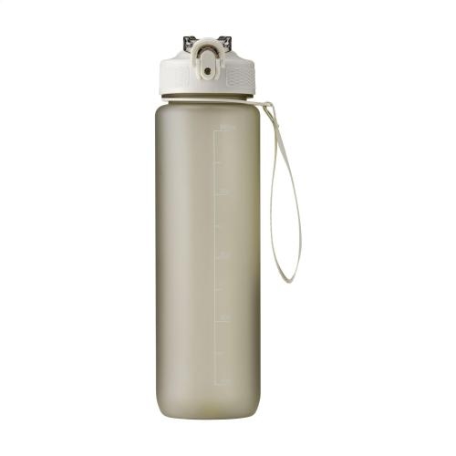 Waterfles 1L gerecycled rPET AquaSport beige