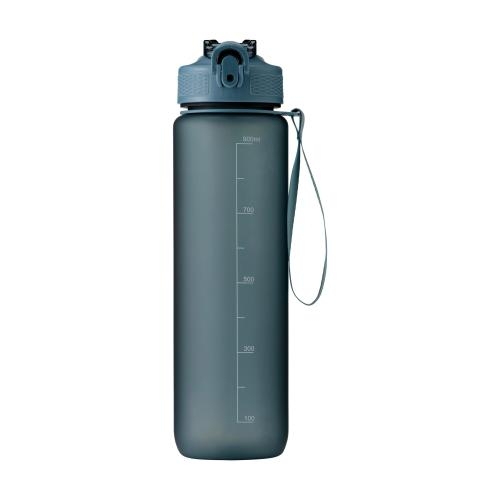 Waterfles 1L gerecycled rPET AquaSport ocean blue