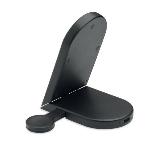 Opvouwbare 3-in-1 lader 15W Elasti zwart