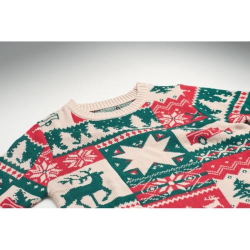 Gebreide kersttrui S-M Shimis beige
