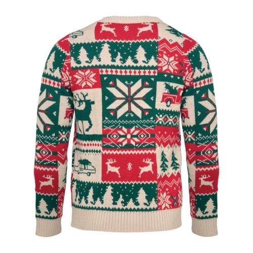 Gebreide kersttrui S-M Shimis beige