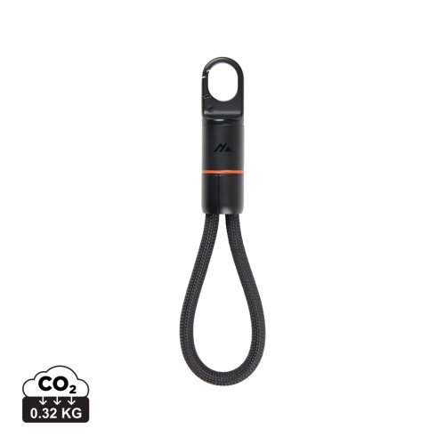 Nordic Drift Everest USB-C 60W snellaadkarabijnkabel zwart