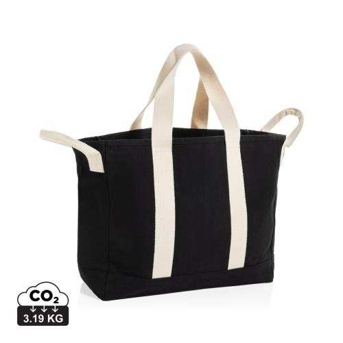 BEAU AWARE™ strandtas van 400gsm gerecycled canvas zwart