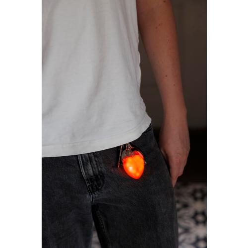 Sleutelhanger met lampje Gleamo rood