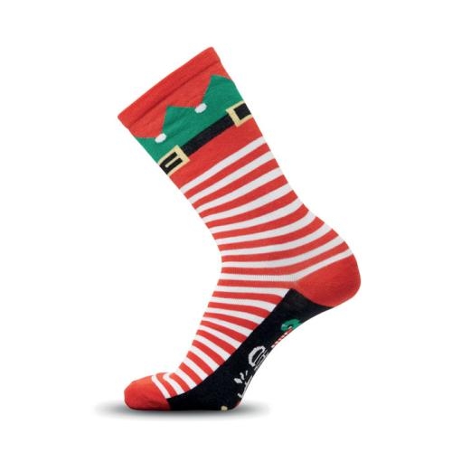 Kerstsokken Candy 38-42 wit/rood