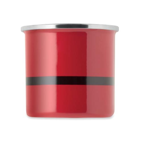 Kerstman emaille mok 300 ml Santamel rood