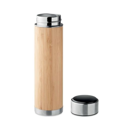 Dubbelwandige thermosfles 480 ml Panay wood