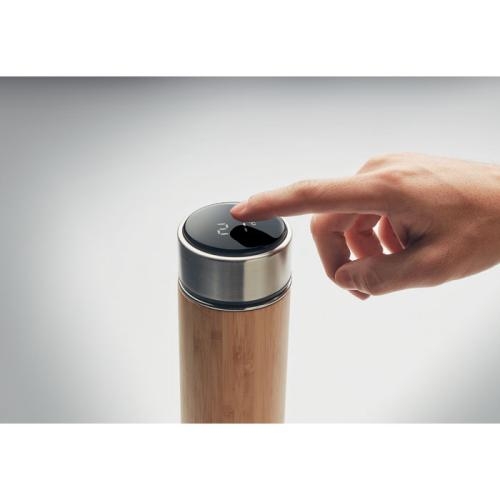 Dubbelwandige thermosfles 480 ml Panay wood