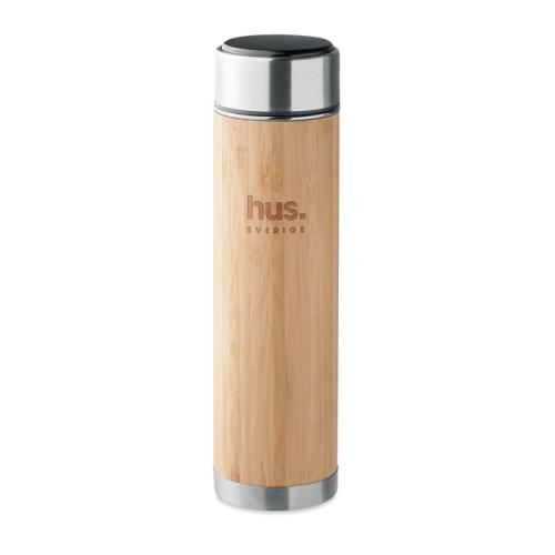 Dubbelwandige thermosfles 480 ml Panay wood