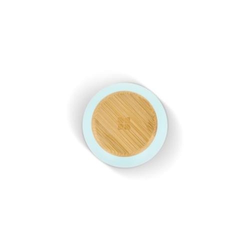 Waterdrop rvs drinkfles bamboe dop 600 ml pastelblauw
