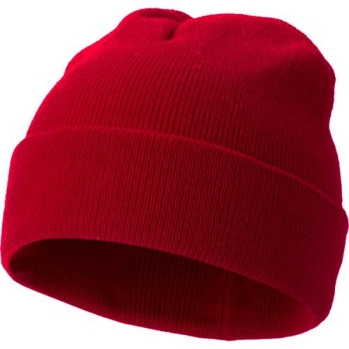 Geborduurde muts met spoed rood