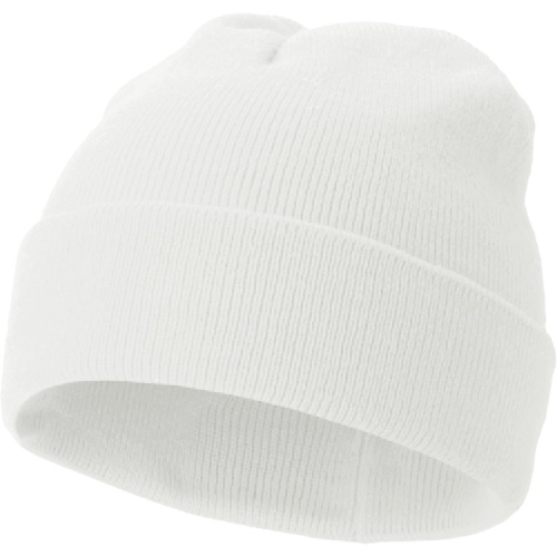 Geborduurde muts met spoed wit