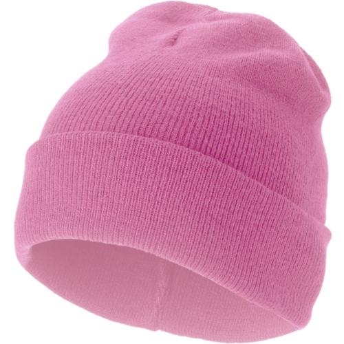 Geborduurde muts met spoed roze