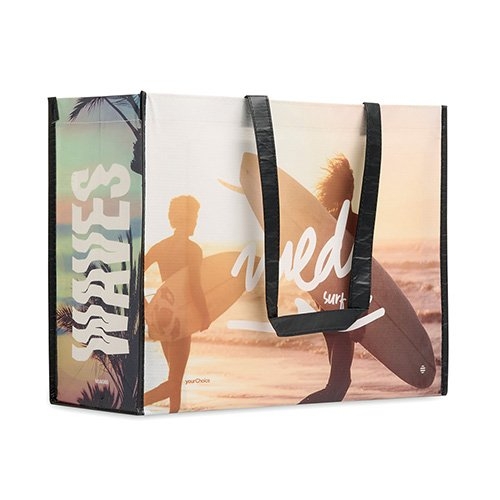 Horizontale gelamineerde shopper 42x32x16 cm custom