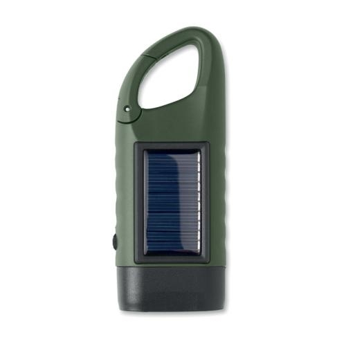 Zonnezaklamp met dynamo Cranch donker marinegroen