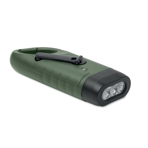 Zonnezaklamp met dynamo Cranch donker marinegroen