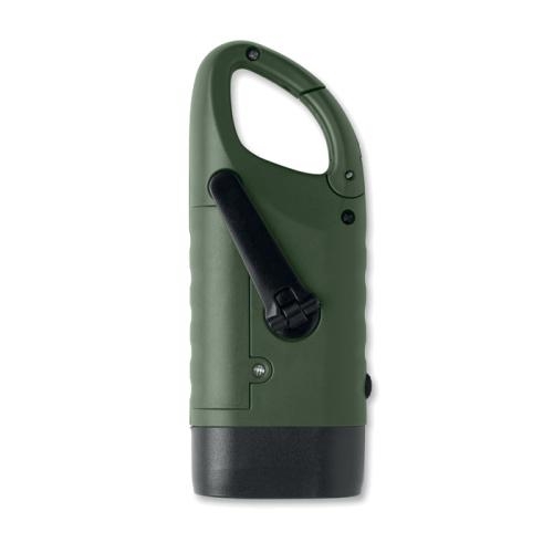Zonnezaklamp met dynamo Cranch donker marinegroen