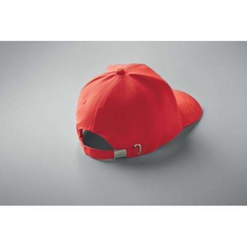 Baseballcap met 6 panelen Buffalo wit/rood