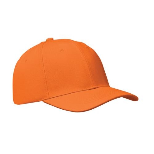 Baseballcap met 6 panelen Buffalo oranje