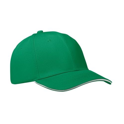 Baseballcap met 6 panelen Buffalo prairiegroen/wit