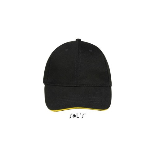 Baseballcap met 6 panelen Buffalo zwart/goud
