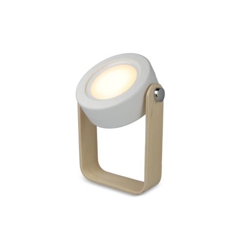 Coollux multi LED-lamp bamboe handvat wit