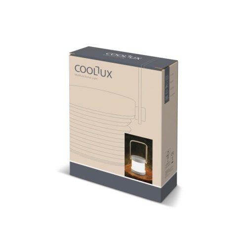 Coollux multi LED-lamp bamboe handvat wit