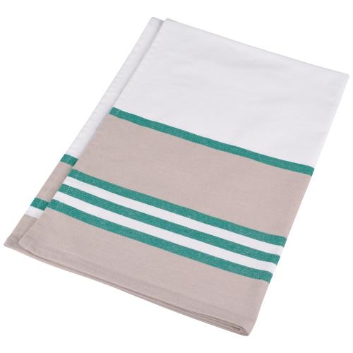 Gestreepte katoenen theedoek white / kelly green