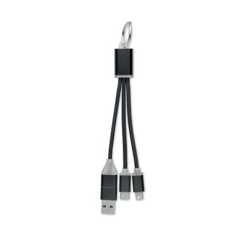 4-in-1 oplaadkabel type-C Blue zwart