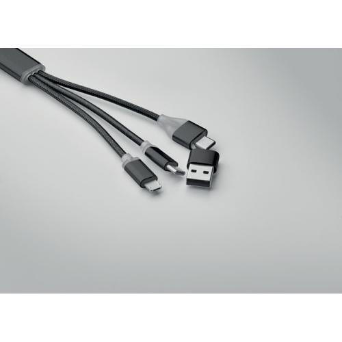 4-in-1 oplaadkabel type-C Blue zwart
