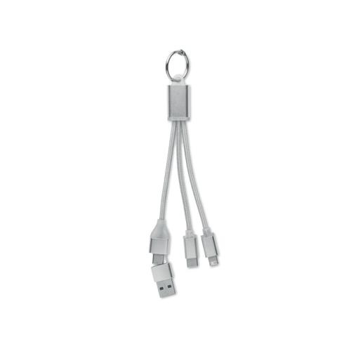 4-in-1 oplaadkabel type-C Blue zilver