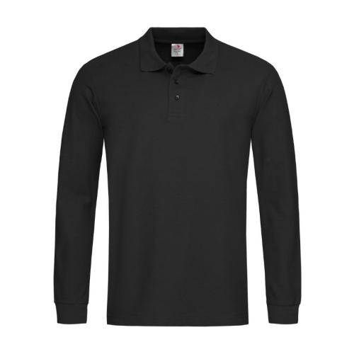 Stedman polo longsleeve black opal,l